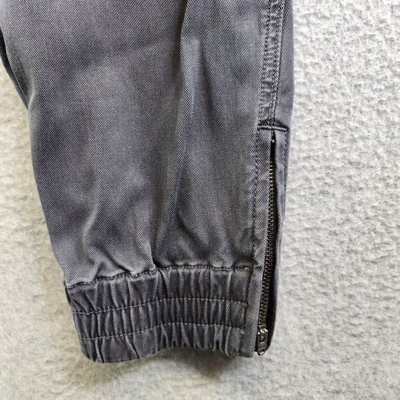 Spanx Jogger Pants Womens Large Gray Stretch Twill Cargo Zip Ankles Shaping - Picture 4 of 16